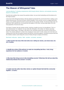 Free Stories Comprehension | Year 4 | English | BookFlik