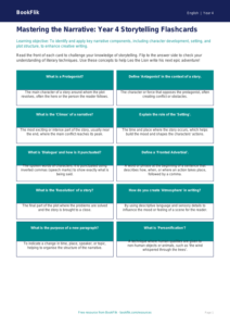 Stories Flashcards | Year 4 English Resources | BookFlik