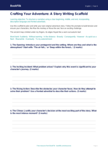 Free Stories Writing Frame | Year 4 | English | BookFlik