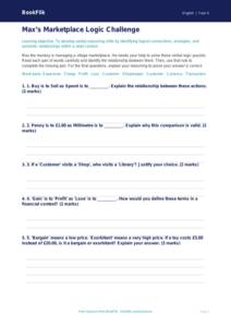 Free Verbal Reasoning Activity Sheet | Year 4 | English | BookFlik