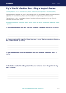 Free Vocabulary Writing Frame | Year 2 | English | BookFlik