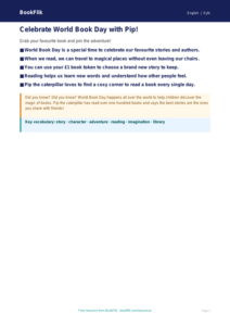 Free World Book Day Poster | Foundation | English | BookFlik
