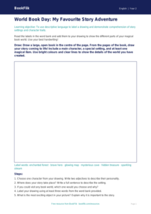 Free World Book Day Drawing Sheet | Year 2 | English | BookFlik