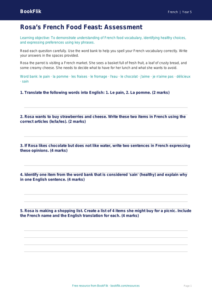French Food Assessment Year 5 | Australian Curriculum Resources