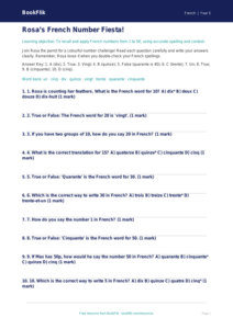 French Numbers Quiz for Year 5 | Free Australian Curriculum Resource