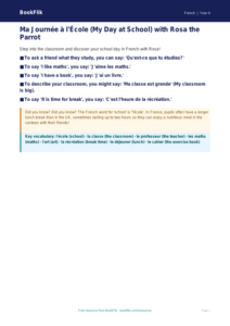 Free School Poster | Year 4 | French | BookFlik