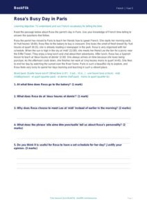 Year 5 French: Telling the Time Worksheet | Australian Curriculum