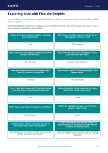 Free Asia Flashcards | Year 4 | Geography | BookFlik