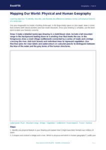 Free Human And Physical Geography Drawing Sheet | Year 4 | Geography | BookFlik