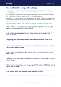 Free Human And Physical Geography Quiz | Year 4 | Geography | BookFlik