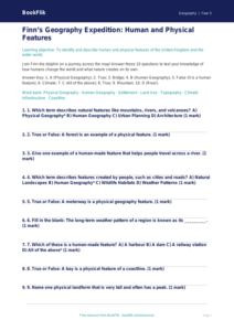 Free Human And Physical Geography Quiz | Year 5 | Geography | BookFlik