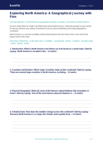Free North America Writing Frame | Year 4 | Geography | BookFlik