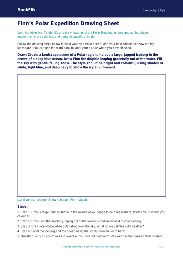Free Polar Regions Drawing Sheet | Foundation | Geography | BookFlik worksheet preview — Geography Polar Regions