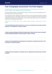 Free Polar Regions Assessment | Year 5 | Geography | BookFlik