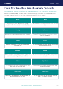 Free Rivers Flashcards | Year 4 | Geography | BookFlik