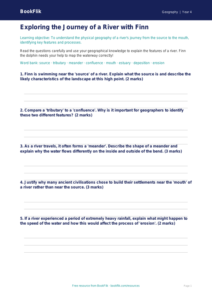 Free Rivers Worksheet | Year 4 | Geography | BookFlik