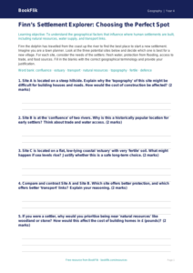 Free Settlements Activity Sheet | Year 4 | Geography | BookFlik
