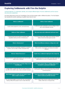 Settlements Flashcards Year 4 | Geography Resources | BookFlik