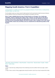 Free South America Geography Drawing Sheet | Year 4 | BookFlik