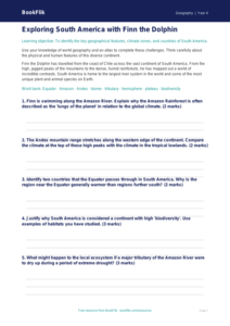 Free South America Worksheet | Year 4 | Geography | BookFlik