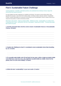 Free Sustainability Activity Sheet | Year 5 | Geography | BookFlik