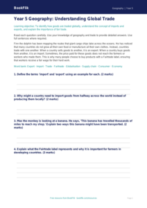 Free Trade Assessment | Year 5 | Geography | BookFlik