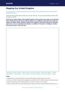 UK Regions Geography Activity | Year 5 Australian Curriculum | BookFlik