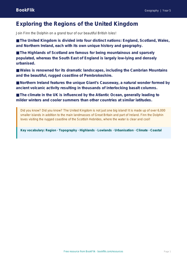 UK Regions Geography Poster for Year 5 | Australian Curriculum worksheet preview — Geography Uk Regions
