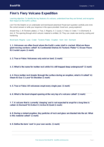 Free Volcanoes Quiz | Year 4 | Geography | BookFlik