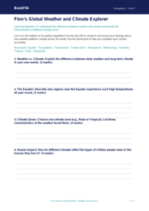 Free Weather And Climate Template | Year 5 | Geography | BookFlik