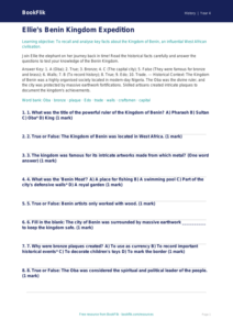 Free Benin Kingdom Quiz | Year 4 | History | BookFlik