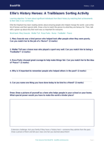 Free Black History Month Activity Sheet | Foundation | History | BookFlik