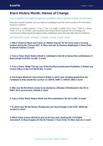 Black History Month Quiz for Year 5 | Australian Curriculum History