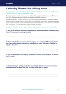 Black History Month Worksheet | Year 5 History | Australian Curriculum