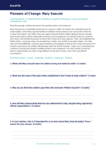 Black History Comprehension Activity | Year 5 History | BookFlik