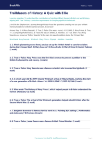 Black History Quiz for Year 5 | Australian Curriculum History