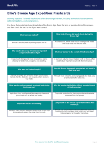 Free Bronze Age Flashcards | Year 4 | History | BookFlik