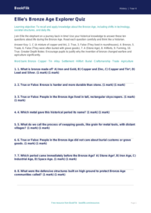 Free Bronze Age Quiz | Year 4 | History | BookFlik
