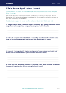 Free Bronze Age Template | Year 4 | History | BookFlik
