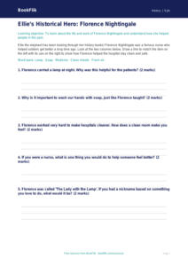 Free Florence Nightingale Activity Sheet | Foundation | History | BookFlik