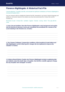 History florence nightingale template year 4 greater depth