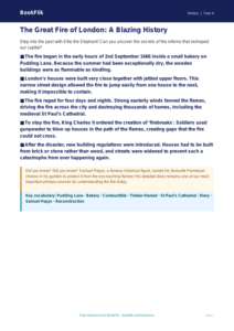 Great Fire of London History Resource | Year 4 | BookFlik