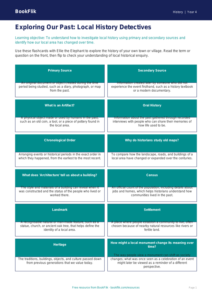Free Local History Flashcards | Year 4 | History | BookFlik