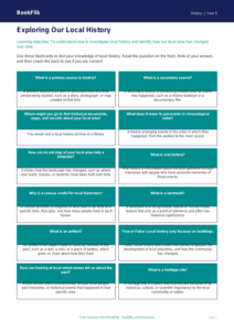 Free Local History Flashcards | Year 5 | History | BookFlik