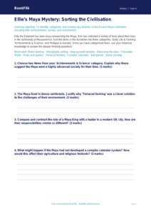 Free Maya Civilisation Activity Sheet | Year 4 | History | BookFlik