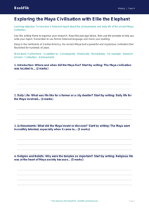History maya civilisation writing frame year 4 core