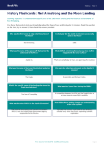 History neil armstrong flashcards year 4 greater depth