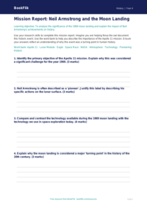 Free Neil Armstrong Template | Year 4 | History | BookFlik