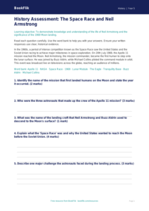 Free Neil Armstrong Assessment | Year 5 | History | BookFlik