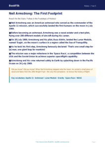 Free Neil Armstrong Poster | Year 5 | History | BookFlik